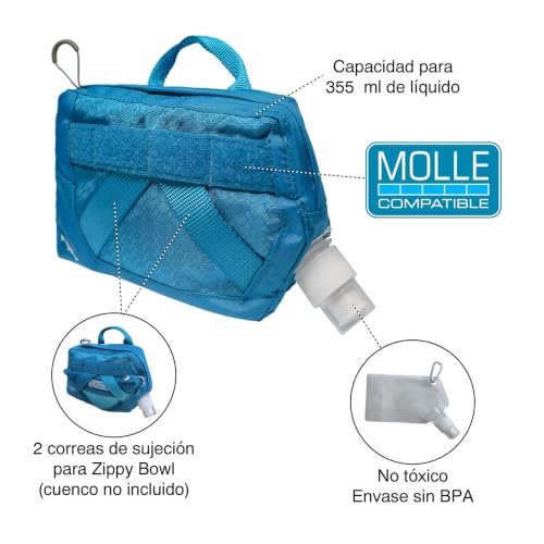 Miniatura 2 de Kurgo Rsg - Cantimplora Para Perros, Bolsa De Agua Desmontable, Compatible Con Arnés Molle, Accesorio Para Perros Guía - 350 Ml, Negro