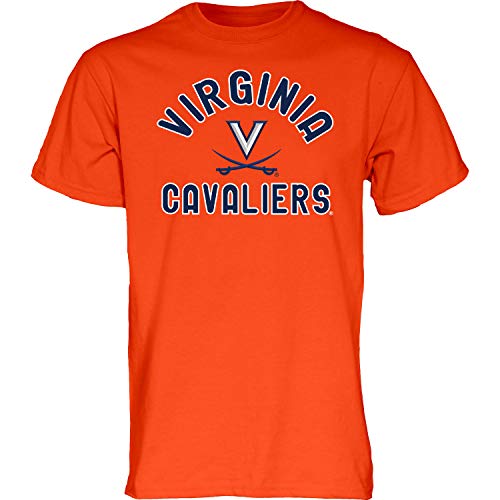 Blue 84 T Shirt Line Up Secondary Camiseta de Manga Corta, Color secundario, Virginia Cavaliers Naranja, L para Hombre