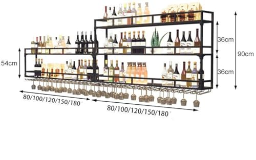 Support bouteille mural gain de place avec rack à verres - 8