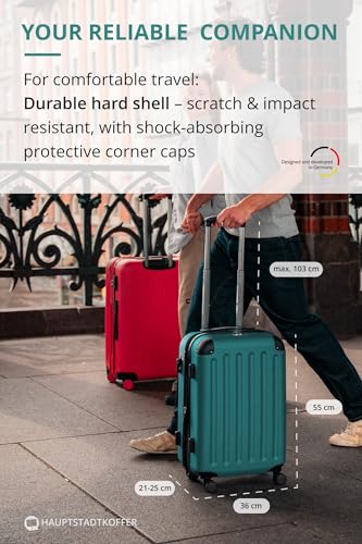 Image of Hauptstadtkoffer - Spree - Luggage Suitcase Hardside Spinner Trolley Expandable, Aqua Green, 55 cm, Hand Luggage