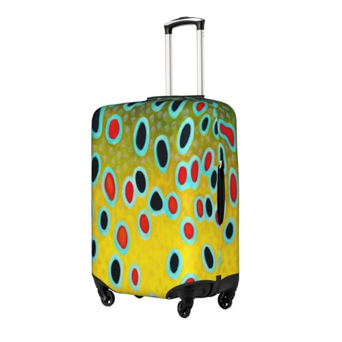 Rainbow Trout Skin Print Luggage Suitcase Cover, Stretchable Protection Luggage Stylish Suitcase Covers Small2