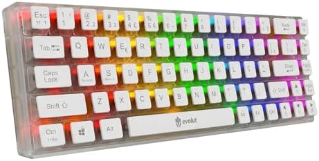 Teclado Gamer Mecânico Lumini EG217, Transparente com Branco, Swi...