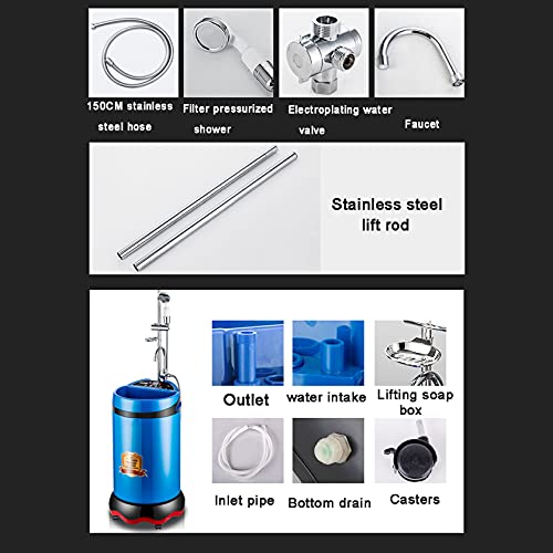 Chauffe-eau instantané de douche mobile 65L 2000W doré pour camping-car - 8