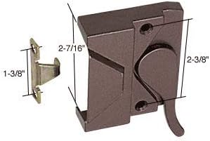 CRL Bronze Left Hand Casement Window Lock 2-3/8; Screw Holes H3572