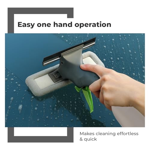 Image of Lifelong 3-in-1 Spray Mop | Clean Shave Car Window Cleaner, Glass Wiper for Mirror & Stove | Refillable Bottle & Reusable Microfiber Pads - Streak-Free Shine