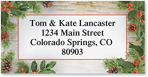 Christmas Woodland Whimsy Personalized Return Address Labels – Set of 144, Large, Self-Adhesive, Flat-Sheet Labels, by Colorful Images