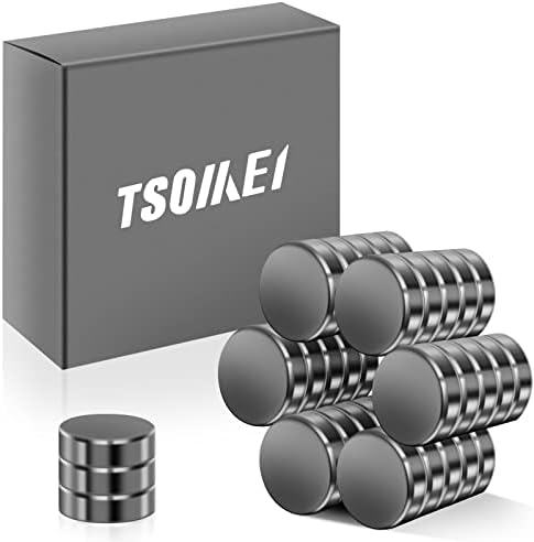 TSOMEI Magnets, Super Strong Neodymium Disc Magnets, Powerful Rare Earth Magnets for Building, Craft, Office, DIY, Industrial, Scientific and Refrigerator Magnets, 12mmx3mm, Pack of 30, Bright Black
