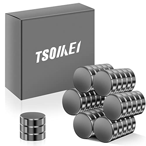 Tsomei Magnets, Super Strong Neodymium Disc Magnets, Powerful Rare Earth Magnets For Building, Craft, Office, Diy, Industrial, Scientific And Refrigerator Magnets, 12Mmx3Mm, Pack Of 30, Bright Black #TOP24