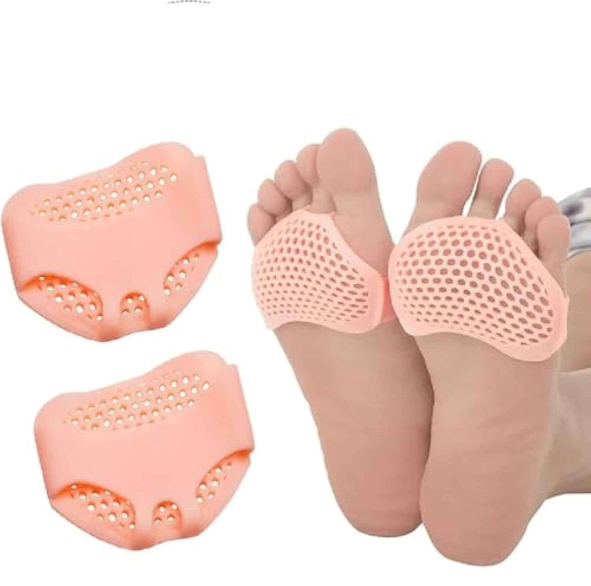 Silicone Gel Half Toe Sleeve, Anti-Skid Forefoot Pads