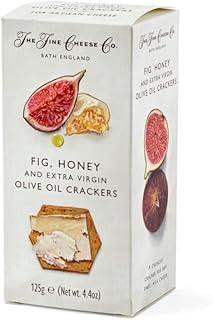 The Fine Cheese Co Fig, Honey & Extra Virgin Olive Oil Crackers | Imported from England | 4.4 ounce