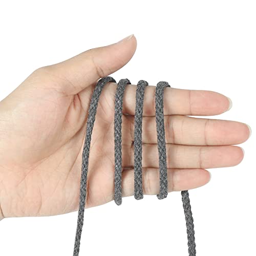 Tenn Well Gray Macrame Cord, 165 Feet 5mm Wide Braided Cotton Rope for Macrame Plant Hangers, Wall Hangings, Drawstring, DIY Crafts - Image 4