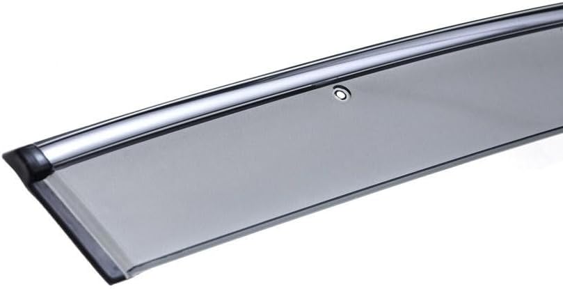 WellVisors Window Visors Wind Deflectors Compatible with Volkswagen VW Jetta Sedan 2006-2010 with Chrome Trim Rain Guards 3-847VW010
