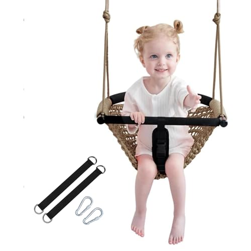 Kleinkindschaukel & 2-in-1-Babyschaukel - Verstellbarer Schaukelsitz aus...