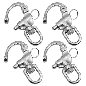 4PCS Ldjfcca Karabinerhaken mit Blattfeder EK250331M8EZSVC90FR