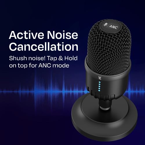 Image of Kreo Rec Condenser Microphone |Condenser Mic for Podcast | Type-C & USB Mic for Professional Audio & Youtubers Video Recording with Crystal Clear Sound | 360 Rotation | Plug n Play (Rec Condenser)