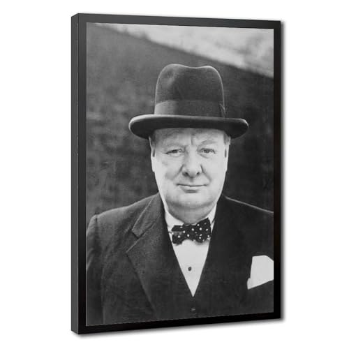 Tableau Winston Churchill décoration salon et bureau élégante en toile 40x60 cm