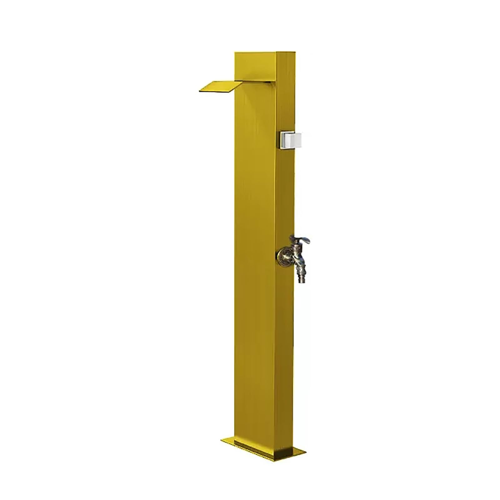 ZYCHSJXA Freestanding Garden Water Column with Faucet - Outdoor Anti-Freeze Yard Dispenser Hydrant, Floor Mount Tap for Irrigation & Decorative Fountain (Gold Finish)