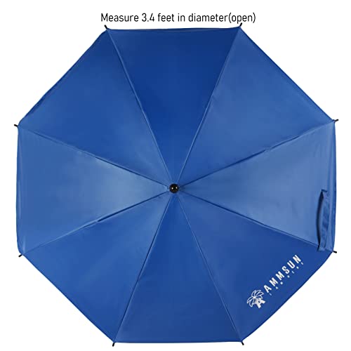 Ammsun Chair Umbrella With Adjustable Clamp 43 Inches Upf 50+,Portable Clip On Patio Chair,Beach Chair, Blue #TOP6