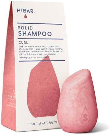 HIBAR - Curl Shampoo Bar - For Curly Hair - Plastic-Free - Vegan - 1 Bar