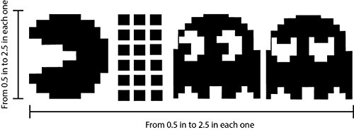 Autocollant mural Pacman vinyle pour masquer les rayures de voiture et miroir - 4