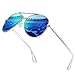 Produktbild VVA Sonnenbrille Herren Pilotenbrille Polarisiert Pilotenbrille Polarisierte Sonnenbrille Herren Pilot Unisex UV400 Schutz durch V101(Blau/Silber)