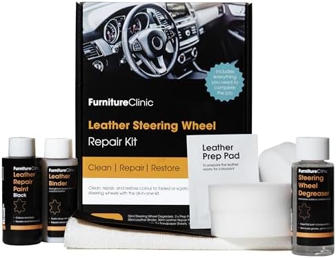 Furniture Clinic Leather Steering Wheel Repair Kit | Kit to Repai...