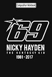 Composition Notebook: Tribute to Nicky Hayden Sport Notebook Journal/Notebook Blank Lined Ruled 6x9 100 Pages