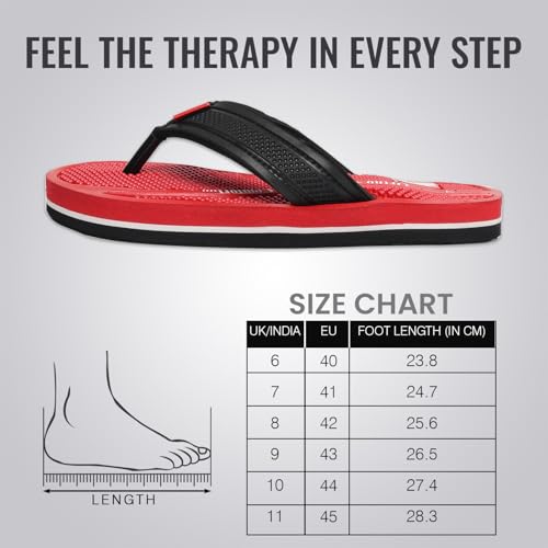 Image of Ortho + Rest Doctor Orthopedic Slippers for Men | Anti-Skid Flip Flops with Acupressure Massage Footbed | Extra Soft and Comfortable Doctor-Recommended Chappal for Pain Relief