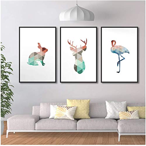 Décoration maison abstraite avec cette toile artistique de salon 50x70cm motif animal