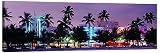 Posterlounge Las luces de Miami Lienzo 90 x 30 cm Cuadros Decoración para la pared