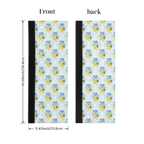 Image of Pardick Refrigerator Door Handle Covers Set of 2, Bows-Lemon Fridge Handle Cover Washable Fridge Dishwasher Oven Door Decor Protector Handle Cover, Keep Your Kitchen Appliance Clean
