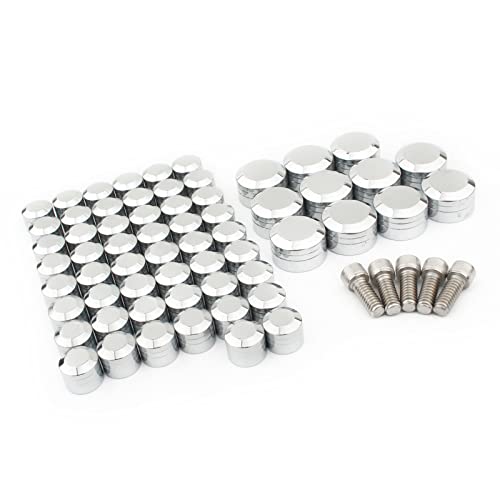 Bolt Covers Engine Head Bolts Toppers Caps Kit Aluminum For Twin Cam Softail 2007-2017 Breakout Fxsb Cvo Deluxe Fat Boy S Chrome #TOP5