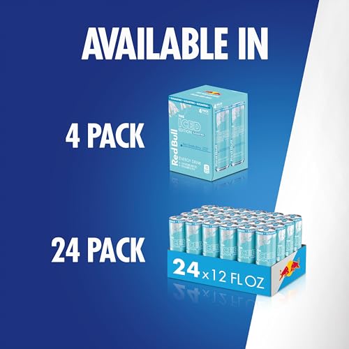 Image of Red Bull Iced Energy Drink, Iced Vanilla Berry, Iced Edition | contains caffeine, taurine, B-vitamins, sweeteners, and water, 12 fl oz, 24 cans (6 packs of 4)