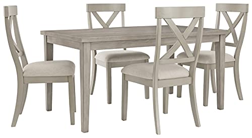 Signature Design By Ashley Parellen Modern Farmhouse Rectangular Dining Room Table, Gray #TOP5