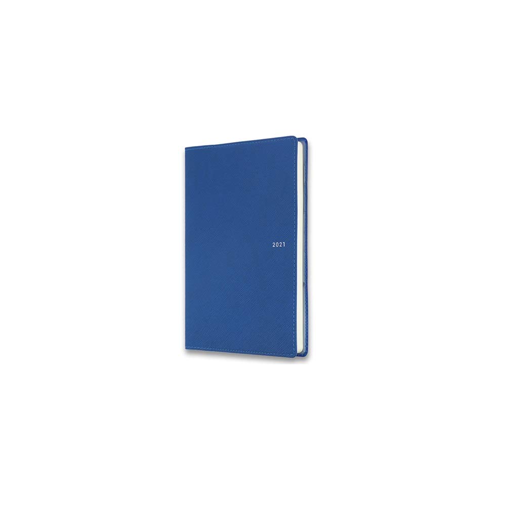 Collins Melbourne B6 Week to View 2021 Diary, Indigo, Soft PU Jacket Sleeve