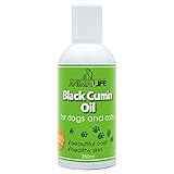 Aceite Comino Negro 250ml para Perros & Gatos - 100% Natural Aceite Prensado en Frío - Vitaminas - Minerales - Omega 3 6 9 - Ayuda Contra las Garrapatas y las Pulgas - Black Cumin Oil