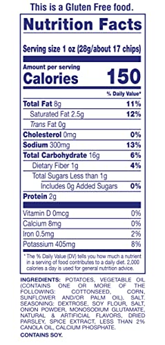 Better Made Special Potato Chips (Sour Cream & Onion) - 50 Pack - 50 x 1 oz. Bags - Crunchy, Individual Snacks Made from Fresh Potatoes - Family Owned and Operated