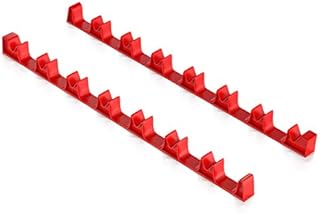 Screwdriver Organizer for Tool Boxes by Olsa Tools | Heavy Duty Low Profile Screwdriver Holder Rail Rack Set For Toolbox Drawers | Holds Up To 14 Screwdrivers | Great for Tool Storage Organization