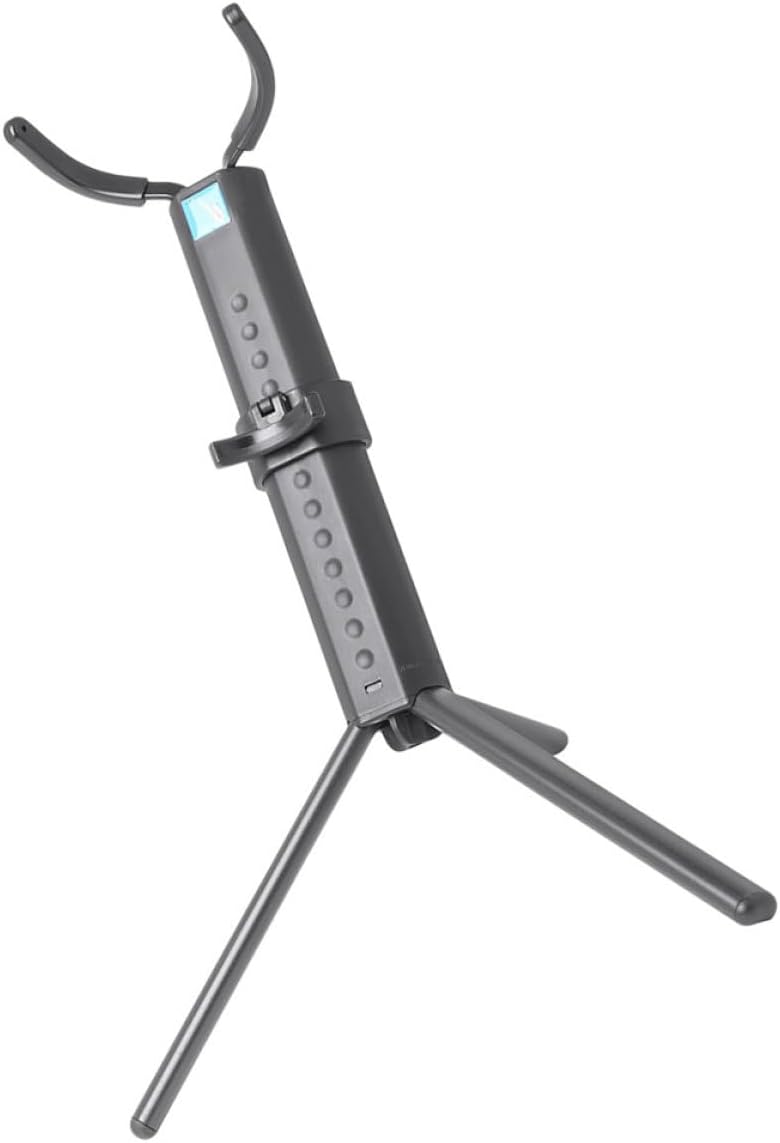 Ciieeo Portable Tenor Saxophone Stand Non-skid Sax Holder Foldable Saxophone Storage Rack Blue Case for Music Practice and Performance