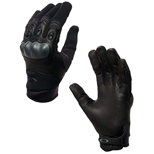 Oakley Factory Pilot w/ Leather Palm Adult Motorcycle, Mountain Bike & BMX Gloves - Black / X-Large