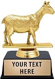 Crown Awards Goat Trophy, 5.5" Goat Trophies with Custom Engraving