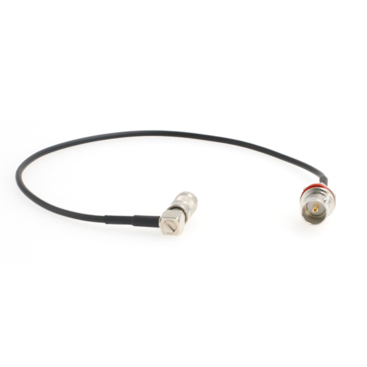HangTon 3G SDI Adapter Cable Bulkhead Female BNC to DIN 1.0/2.3 Mini BNC for Blackmagic Camera Video Assist Monitor (60cm, Right Angle DIN 1.0/2.3 to Female BNC)