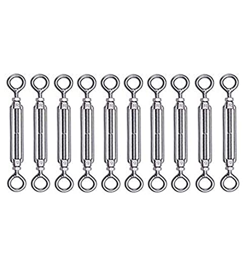 10pcs Tensor de alambre M4 Acero inoxidable 304 OO Tensor Tensor de Cable Tensión de Cuerda Apto para interior y exterior