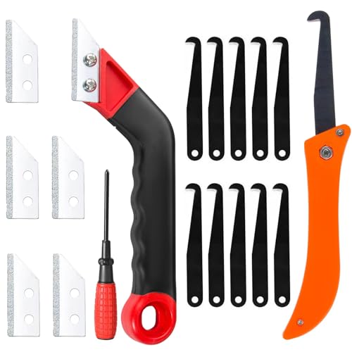 Nadisean 18 Stk Fugenkratzer Fliesen Kit, Fliesenfugen Entfernen Werkzeug, Abgewinkelter Fugenreiniâ€¦ – Miniatur