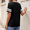Generisch Oversize Shirt Women's Large Sizes Short Sleeve Crew Neck Summer T-Shirt Top Casual Loose Plain Modern Cotton Basic Top Comfortable Everyday Light and Airy, black, 4XL #2