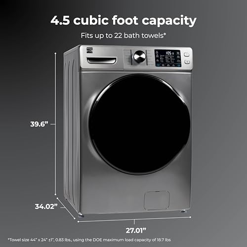 Kenmore 4.5 cu. ft. Front Load Washer with Stain Removing Steam Treatment - Reduce Laundry Time with Accela Wash - LED - ENERGY STAR Certified - Metallic Silver