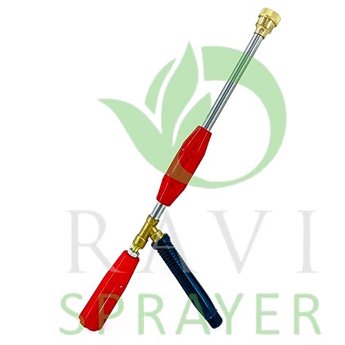 RAVI SPRAYER®High Water Pressure Sprayer Long Range Adjustable HandheldHose Nozzles 45cm Length Spray Gun With Water Flow Adjustment Handle For Agriculture And Gardening Hand Held Sprayer