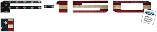 Miniatura 3 de Decal Mods Calcomanías de inserción para portón trasero 2021-2023, letras incrustaciones (calcomanía fina) para Ford F150 (2021-2023) (bandera de