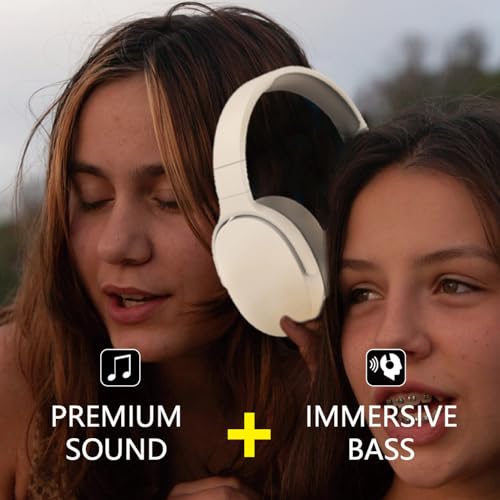 YiYunTE Headphones Wireless Bluetooth Over Ear Headphones Noise Cancelling On Ear Headphones Over Head Wired Headphones with Microphone Jack Foldable Headphone Beige Headset for Gaming Gym PC Laptop YiYunTE Headphones Wireless Bluetooth Over Ear Headphones Noise Cancelling On Ear Headphones Over Head Wired Headphones with Microphone Jack Foldable Headphone Beige Headset for Gaming Gym PC Laptop