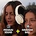 YiYunTE Headphones Wireless Bluetooth Over Ear Headphones Noise Cancelling On Ear Headphones Over Head Wired Headphones with Microphone Jack Foldable Headphone Beige Headset for Gaming Gym PC Laptop YiYunTE Headphones Wireless Bluetooth Over Ear Headphones Noise Cancelling On Ear Headphones Over Head Wired Headphones with Microphone Jack Foldable Headphone Beige Headset for Gaming Gym PC Laptop